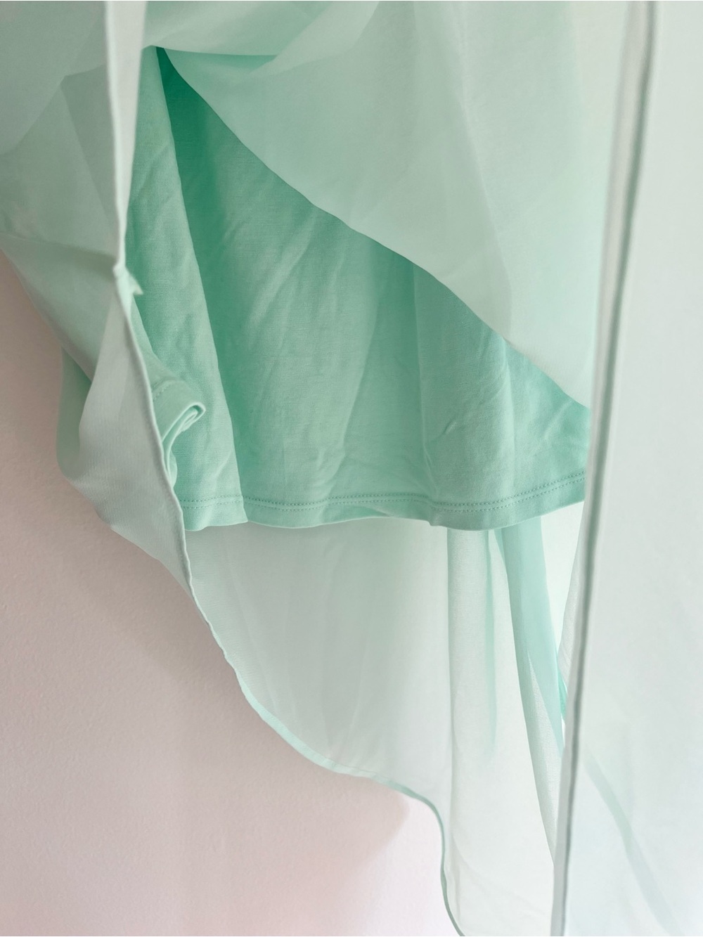 Express Mint Strapless Chiffon Dress with Belt Accent | Women’s XS - Picture 7 of 16